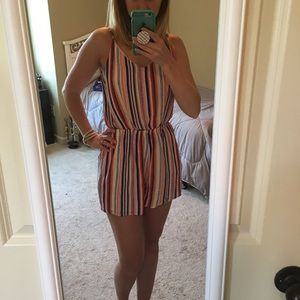 Rainbow 🌈 romper with open tie back